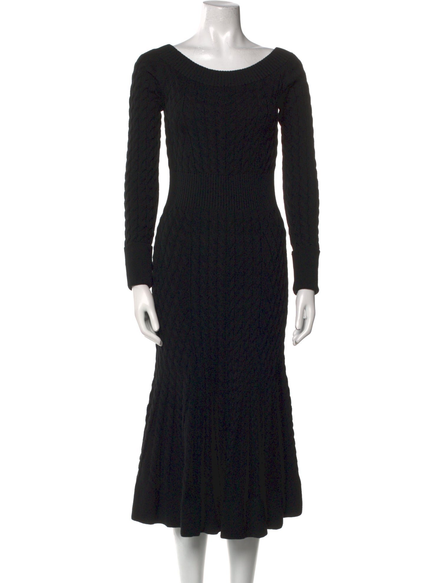 Alexander McQueen Wool Midi Length Dress