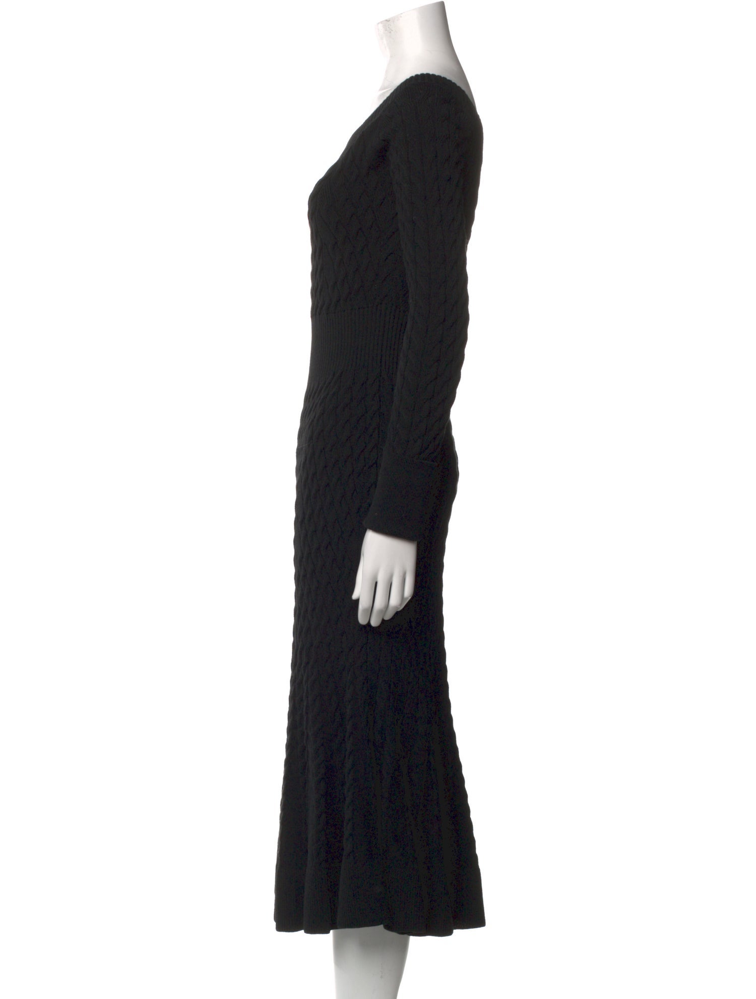 Alexander McQueen Wool Midi Length Dress