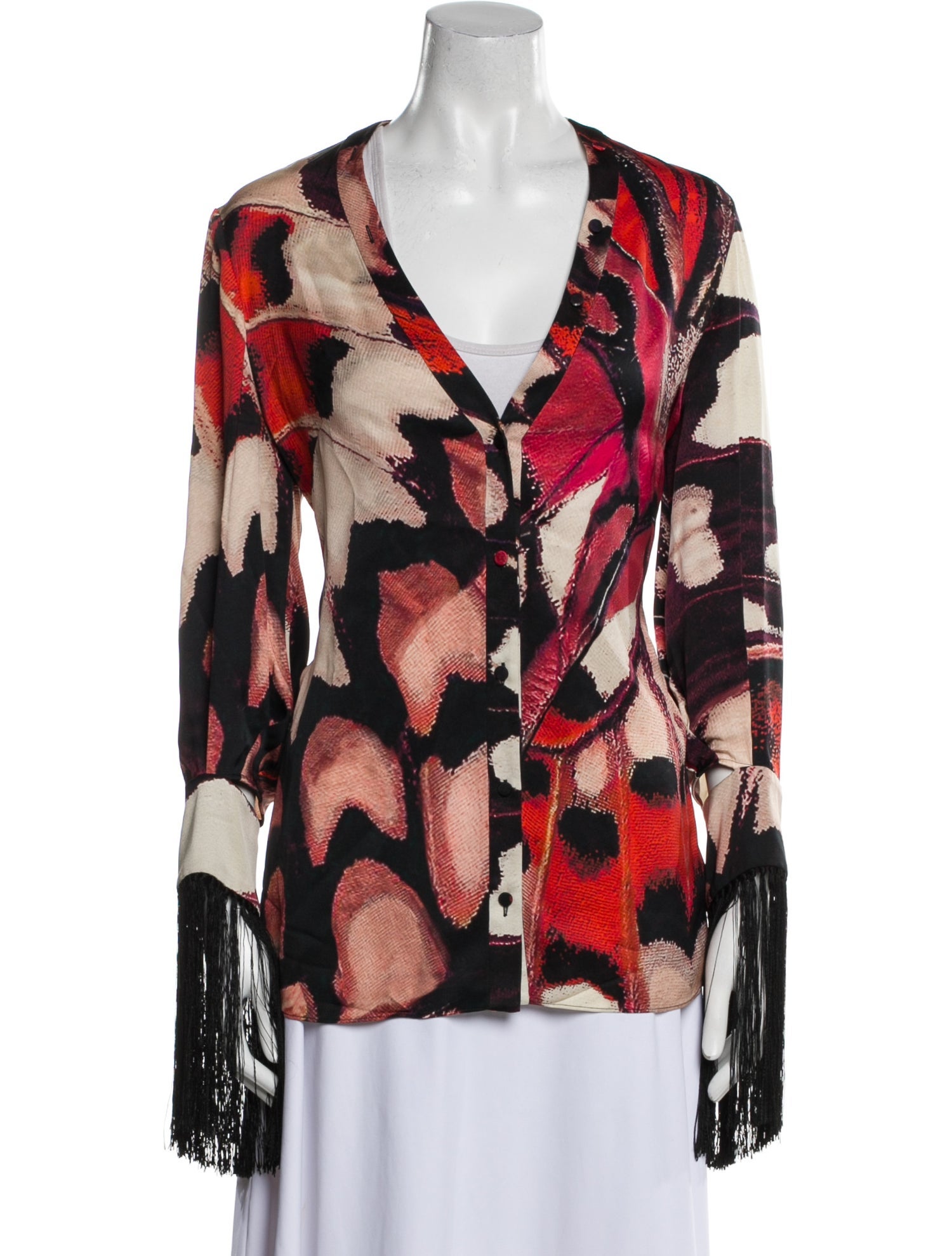 Alexander McQueen Silk Printed Blouse