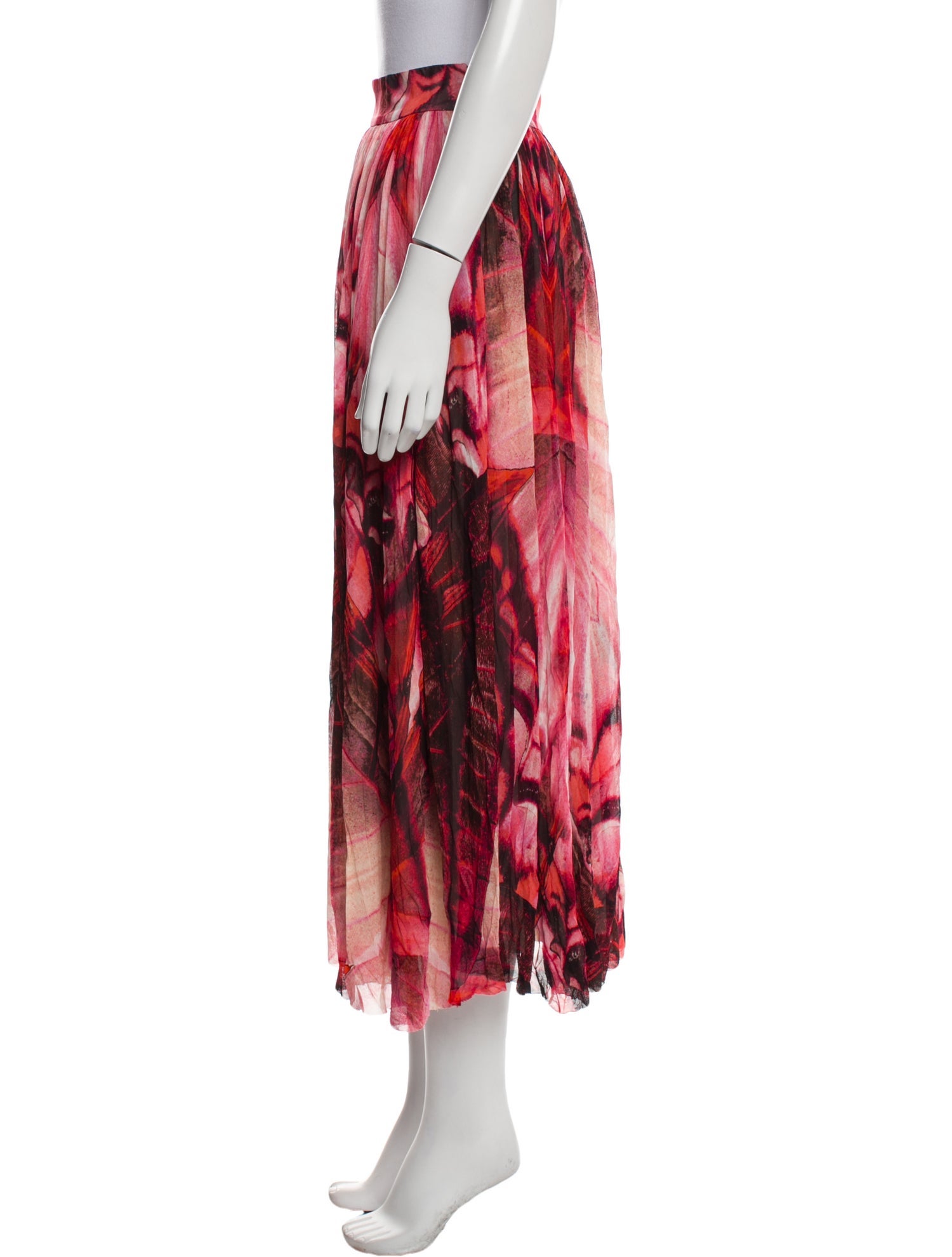 Alexander McQueen Printed Midi Length Skirt