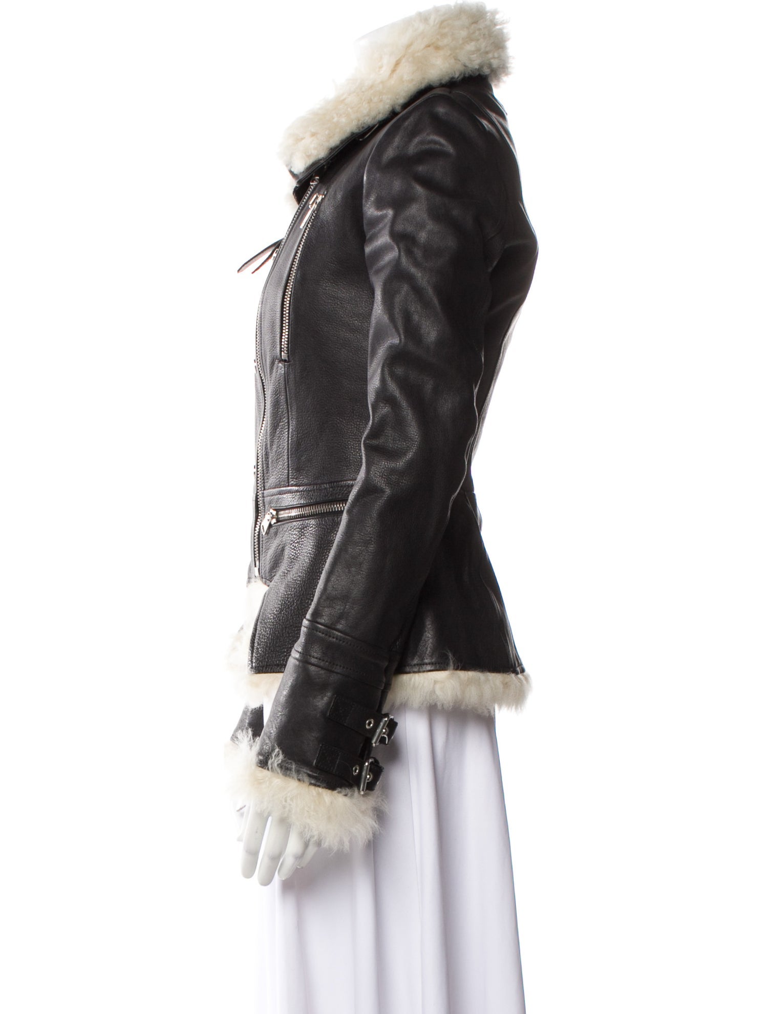 Dirk Bikkembergs Lamb Leather Biker Jacket - Brown Jackets
