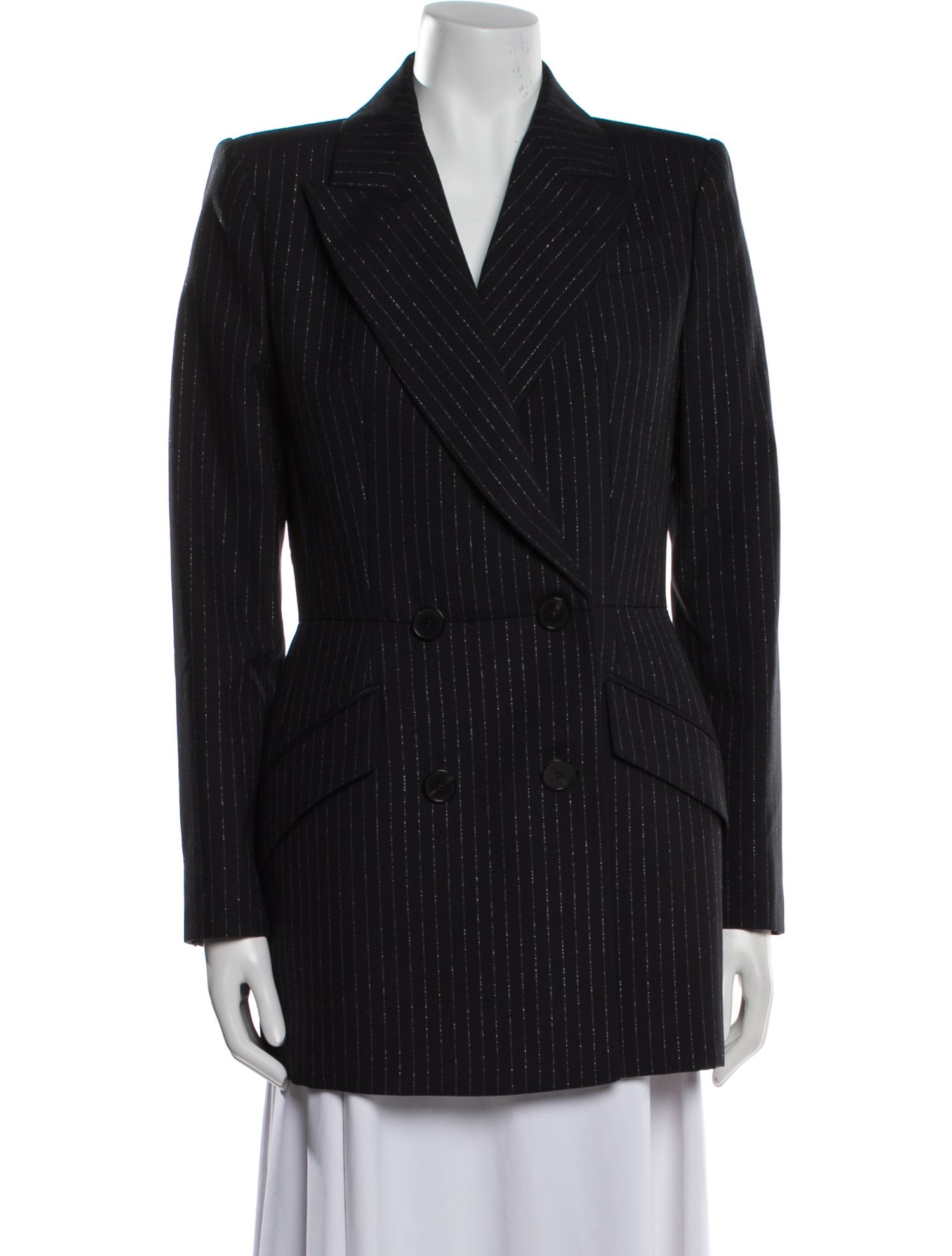Alexander McQueen Virgin Wool Striped Blazer