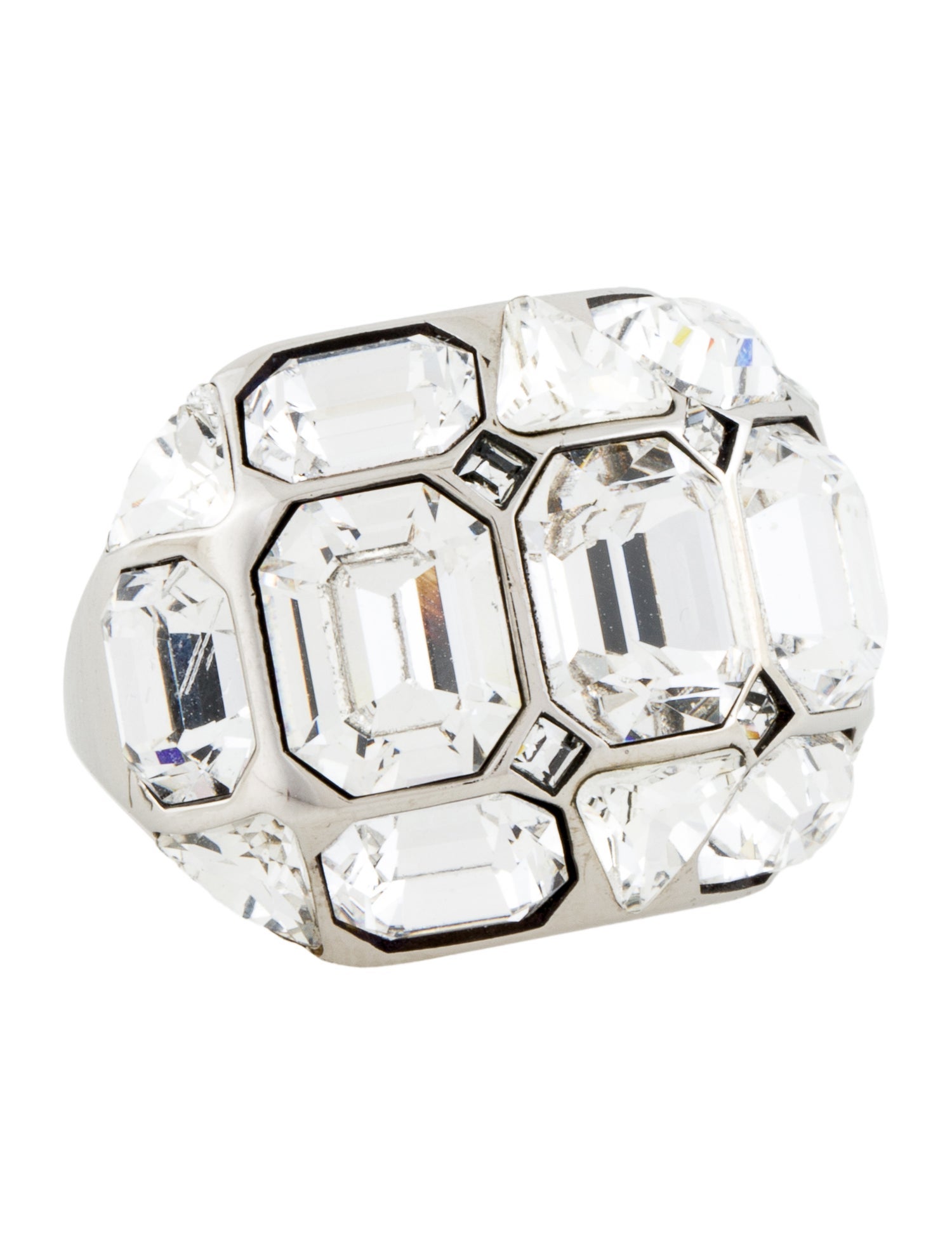 Alexander McQueen Crystal Cosmic Cocktail Ring
