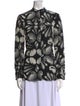Alexander McQueen Silk Printed Button-Up Top