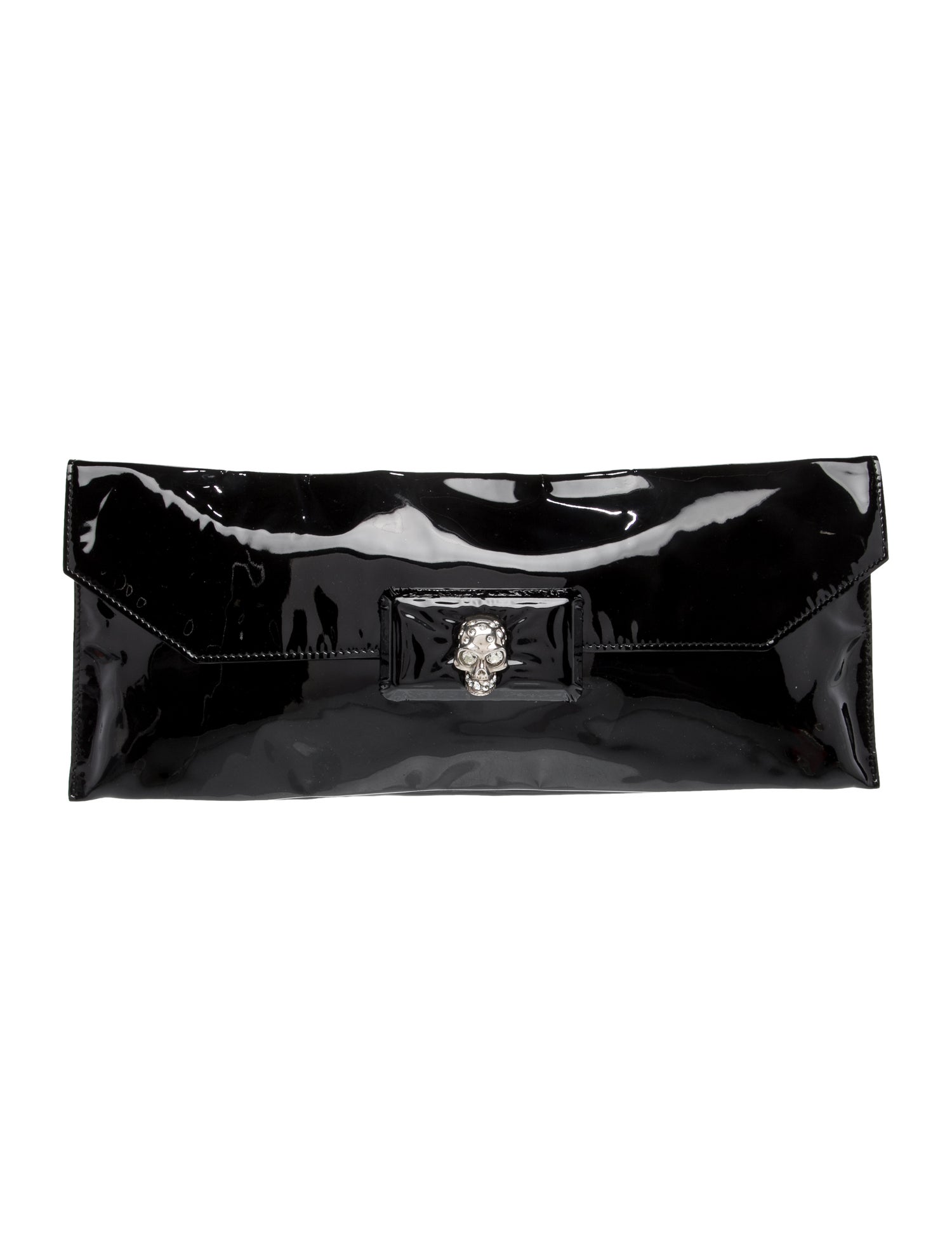 Alexander McQueen Patent Leather Skull Clutch
