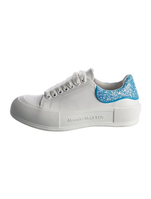 Alexander McQueen Leather Colorblock Pattern Sneakers