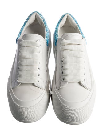 Alexander McQueen Leather Colorblock Pattern Sneakers