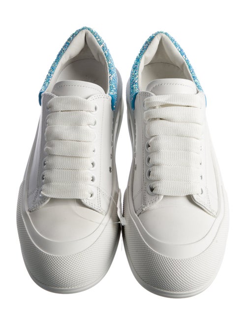 Alexander McQueen Leather Colorblock Pattern Sneakers