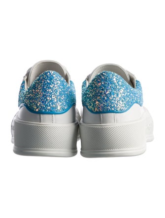 Alexander McQueen Leather Colorblock Pattern Sneakers