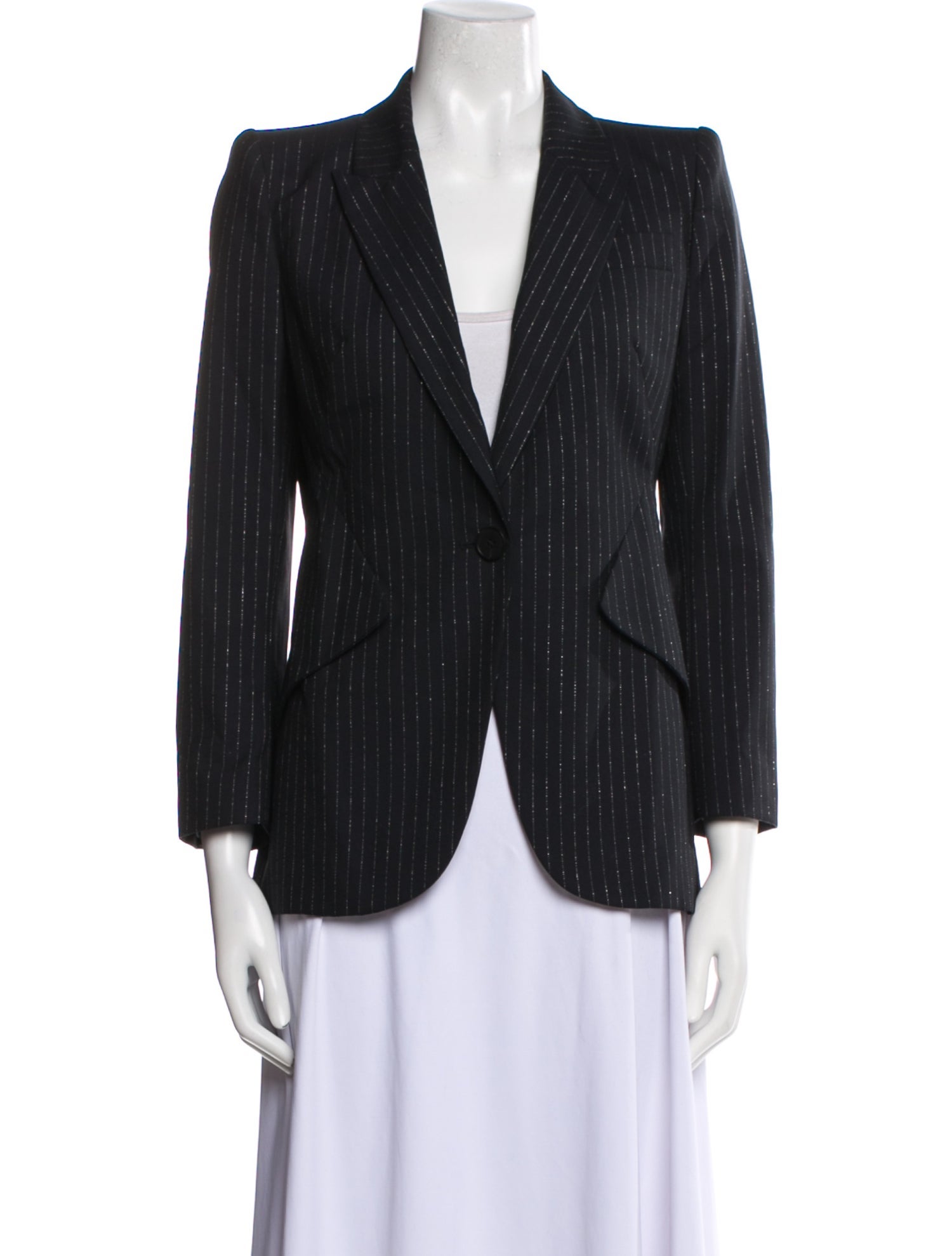 Alexander McQueen Virgin Wool Striped Blazer