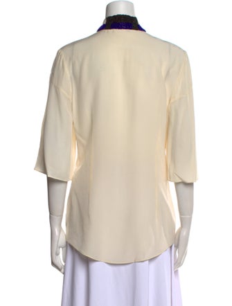 Alexander McQueen 2013 Silk Button-Up Top