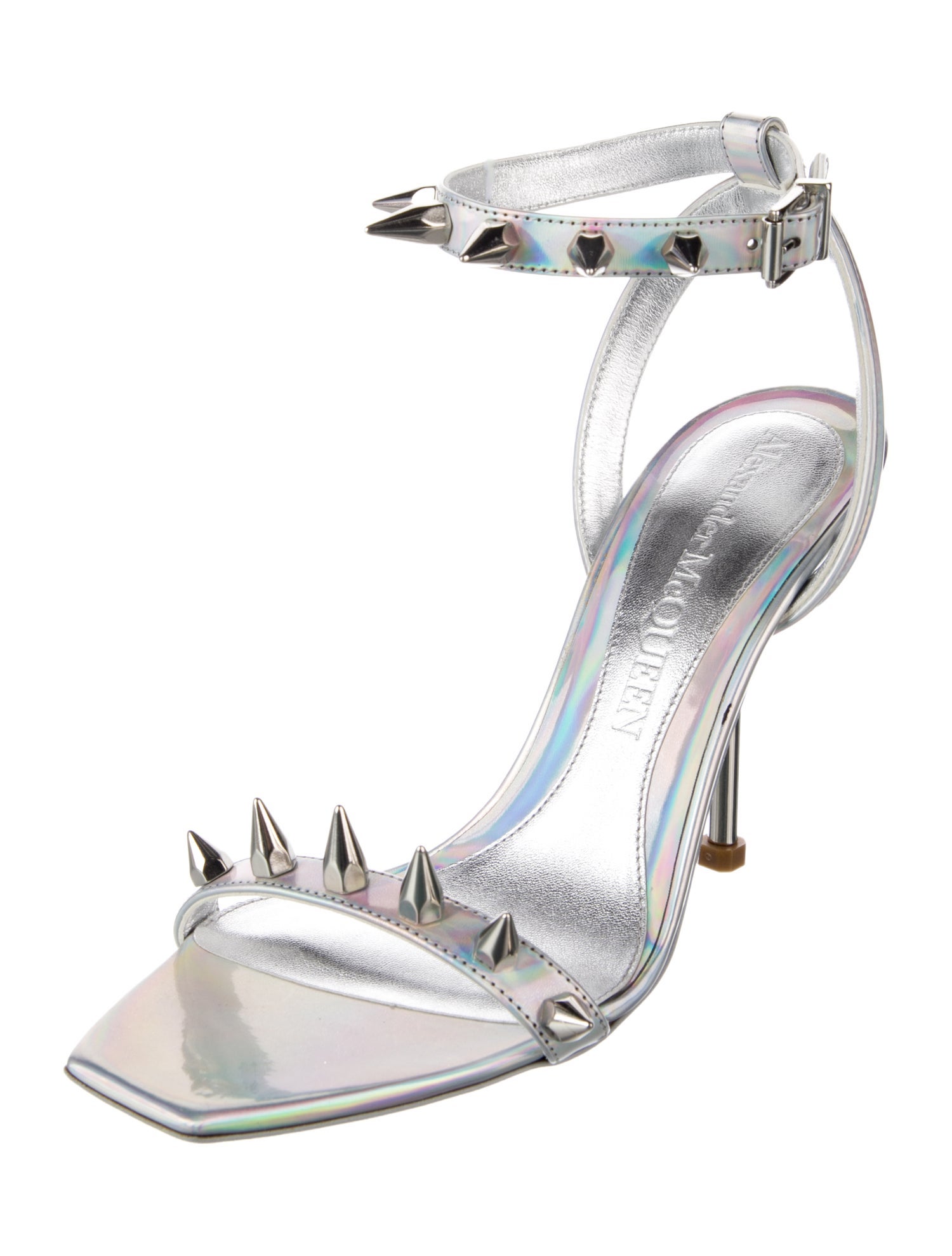 Alexander McQueen Leather Studded Accents Sandals