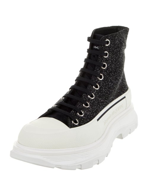 Alexander McQueen Glitter Colorblock Pattern Sneakers