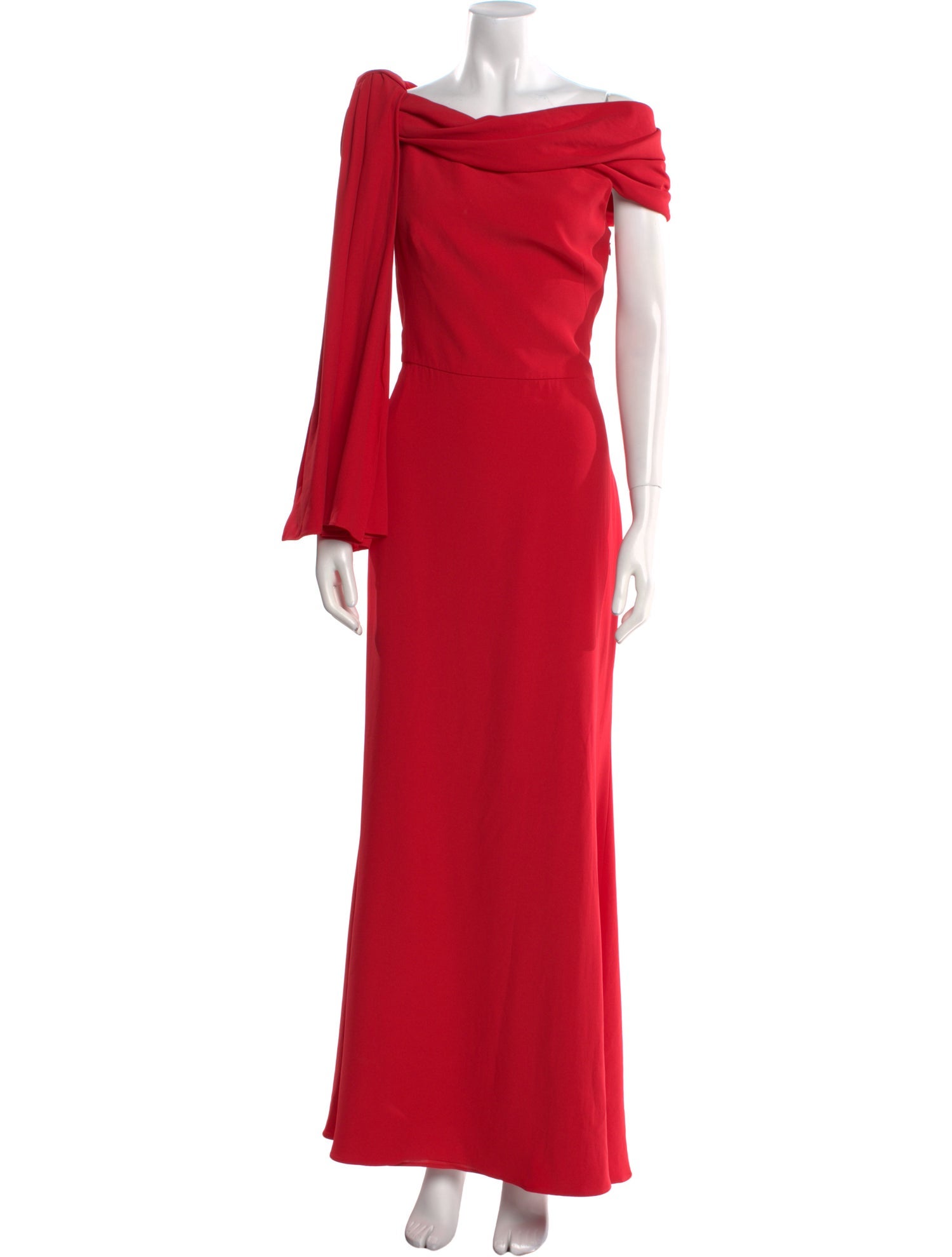 Alexander McQueen Off-The-Shoulder Long Dress