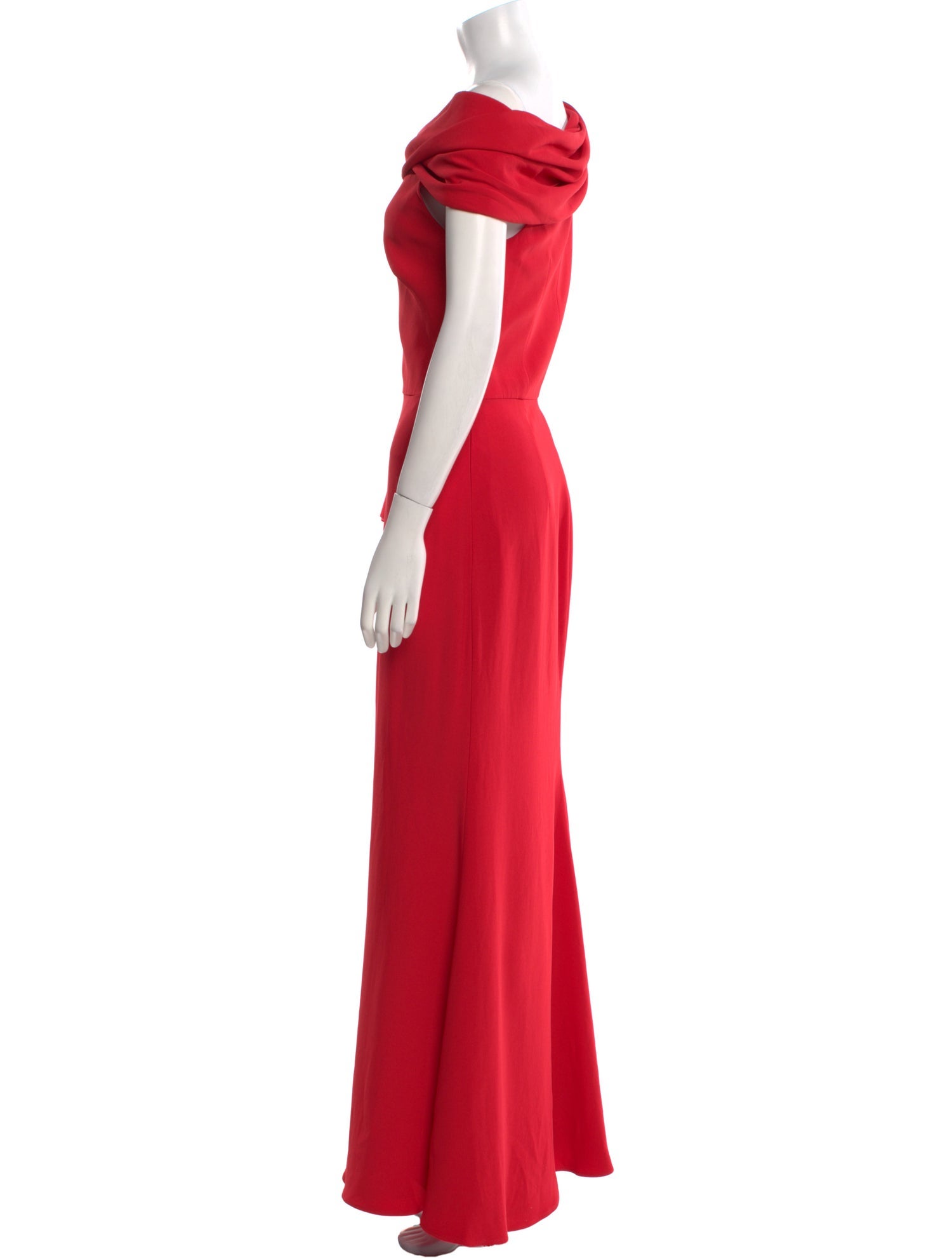 Alexander McQueen Off-The-Shoulder Long Dress