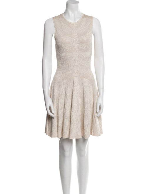 Alexander McQueen Crew Neck Mini Dress