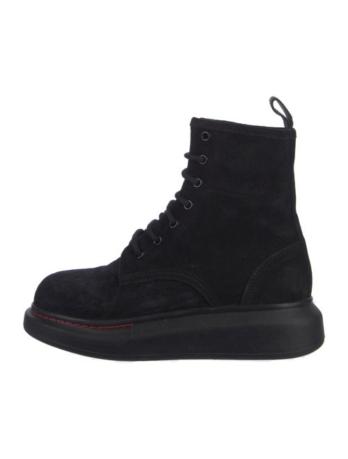 Alexander McQueen Suede Combat Boots