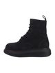 Alexander McQueen Suede Combat Boots