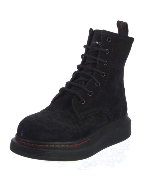 Alexander McQueen Suede Combat Boots