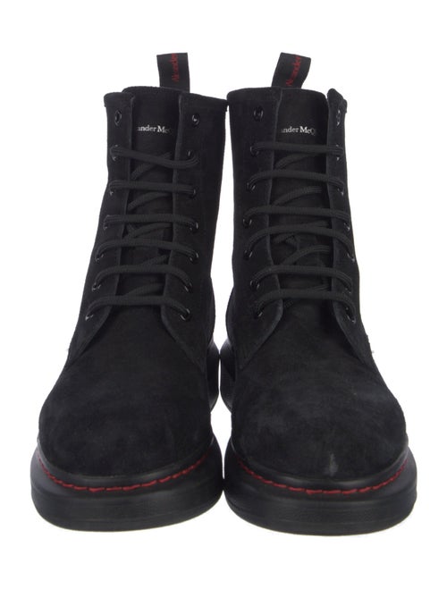 Alexander McQueen Suede Combat Boots