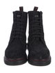 Alexander McQueen Suede Combat Boots