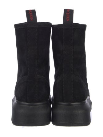 Alexander McQueen Suede Combat Boots