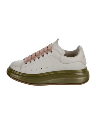 Alexander McQueen Leather Colorblock Pattern Sneakers