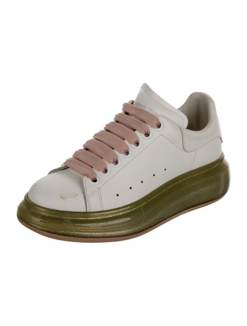 Alexander McQueen Leather Colorblock Pattern Sneakers