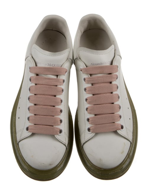 Alexander McQueen Leather Colorblock Pattern Sneakers