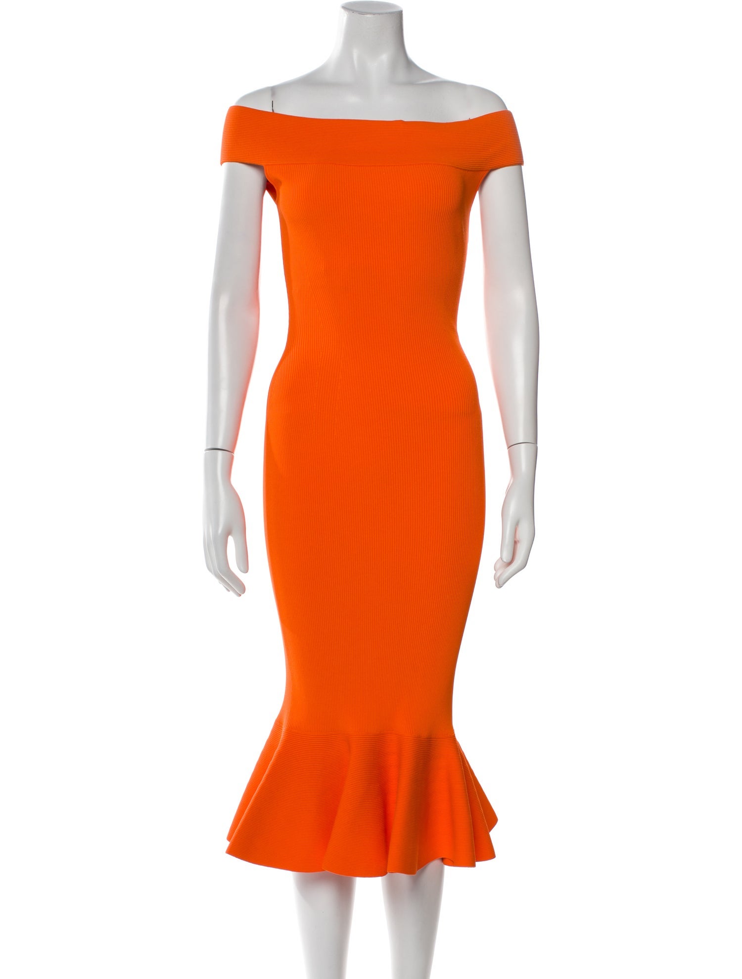 Alexander McQueen Off-The-Shoulder Midi Length Dress w/ Tags