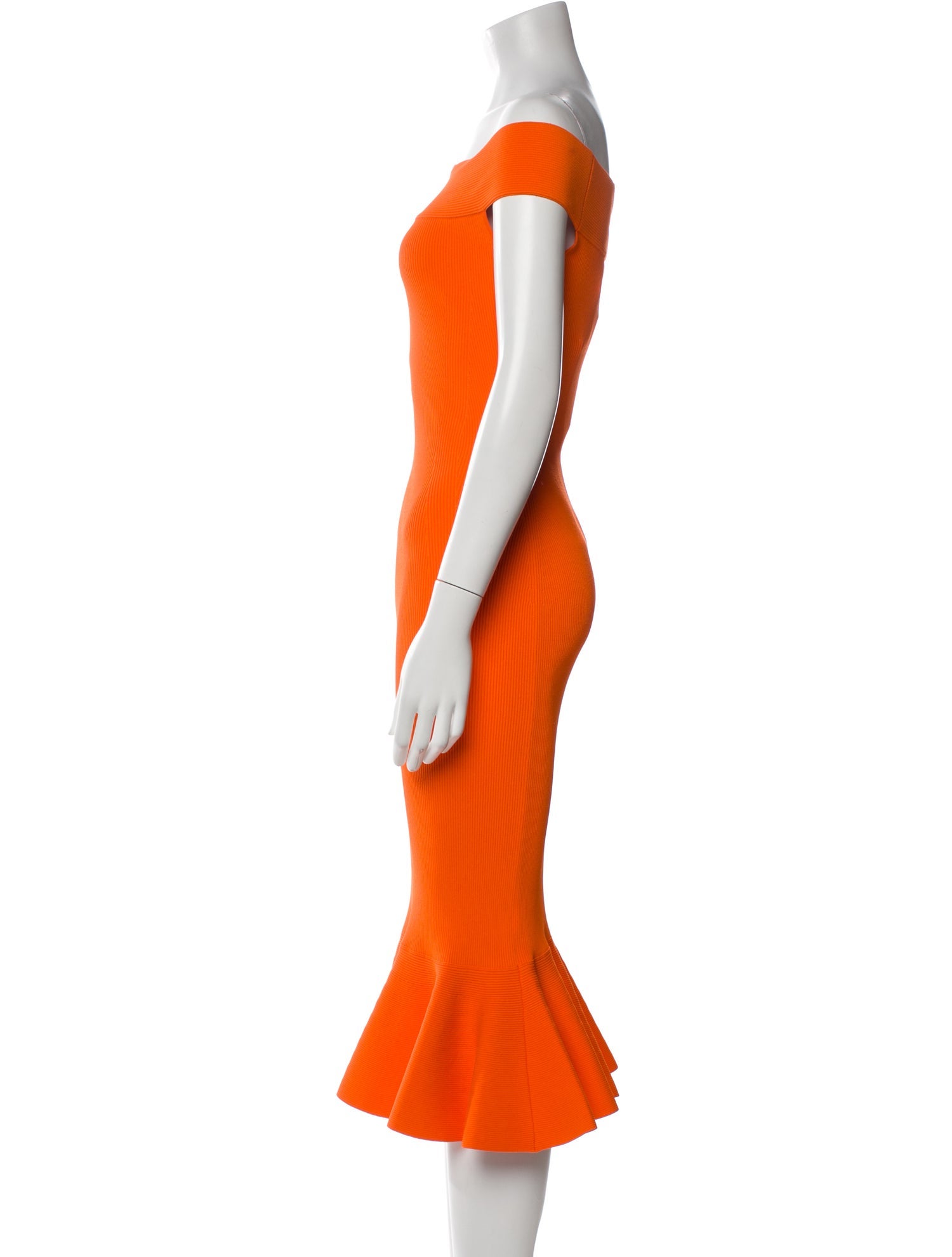 Alexander McQueen Off-The-Shoulder Midi Length Dress w/ Tags