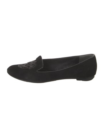 Alexander McQueen Flats Skull Suede Loafers IT 35.5 | 5.5