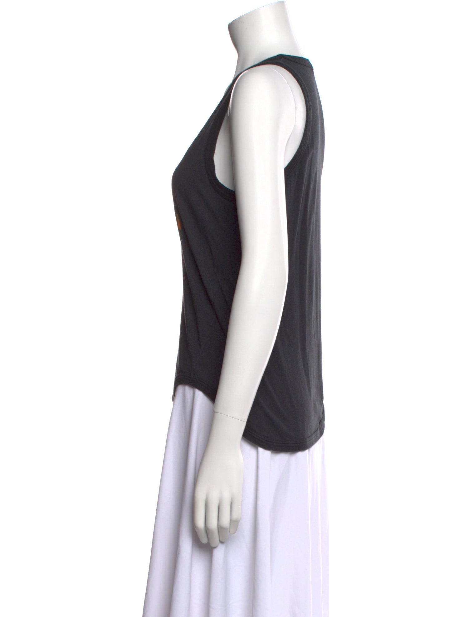 Alexander McQueen Graphic Print Scoop Neck Top