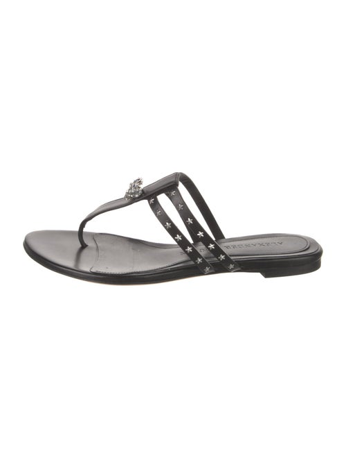 Alexander McQueen Skull Leather Flip Flops
