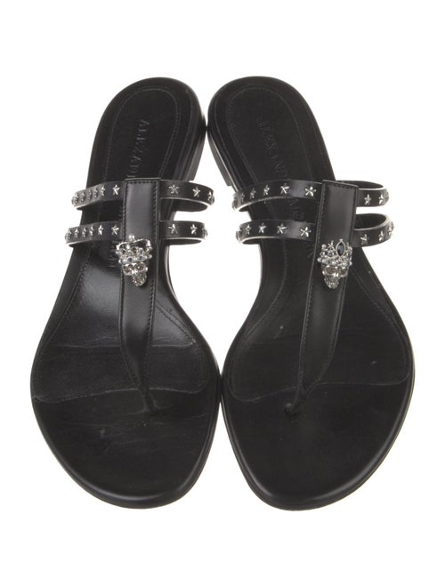 Alexander McQueen Skull Leather Flip Flops