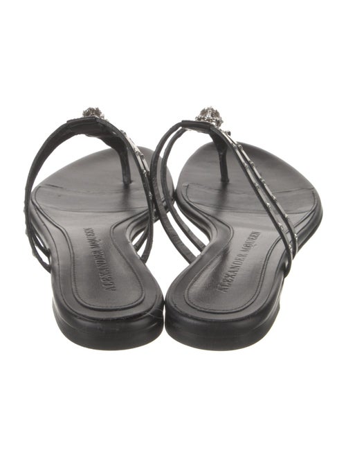 Alexander McQueen Skull Leather Flip Flops