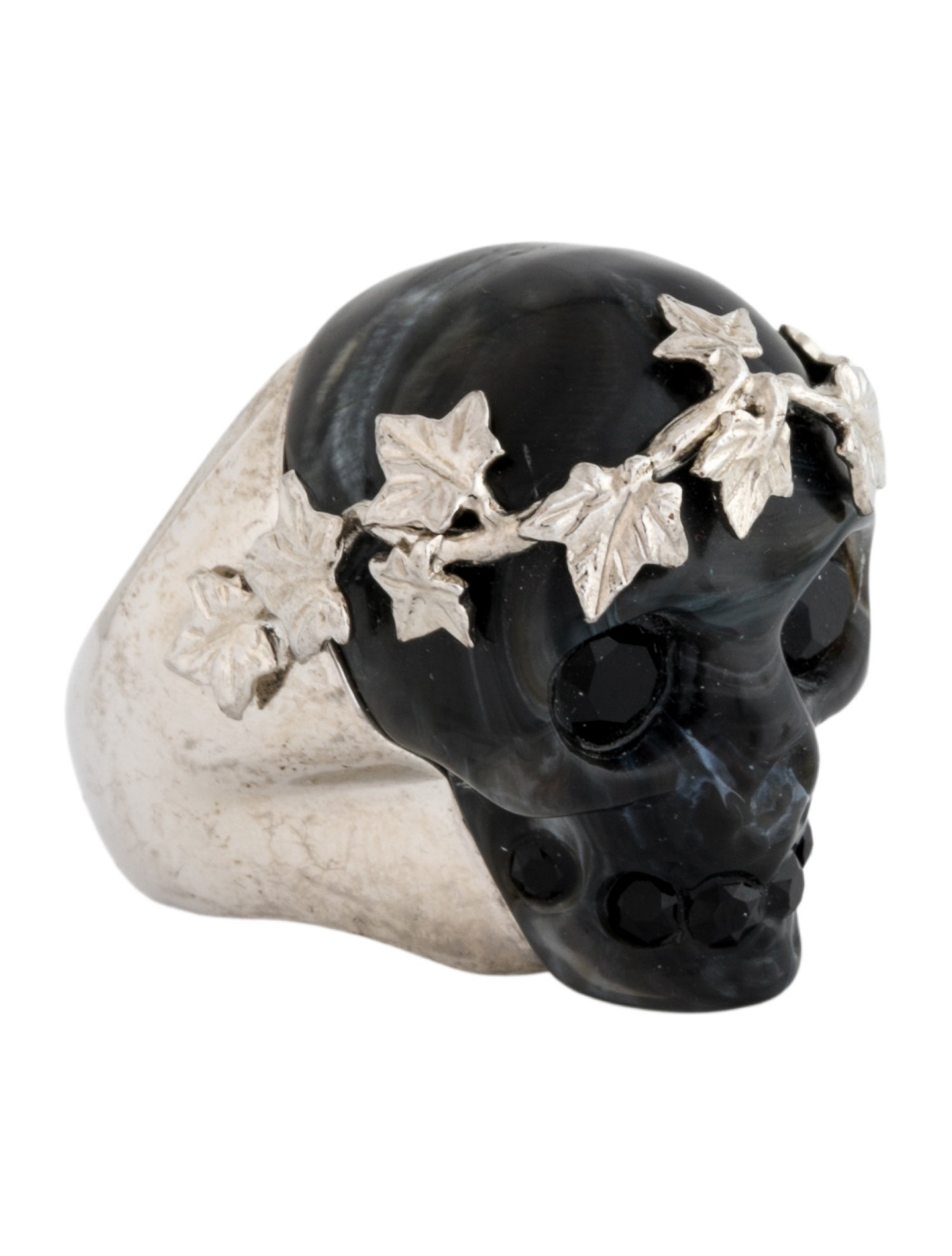 Alexander McQueen Crystal & Resin Cocktail Ring