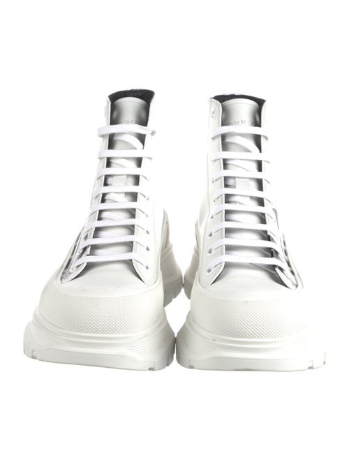 Alexander McQueen Leather Graphic Print Sneakers