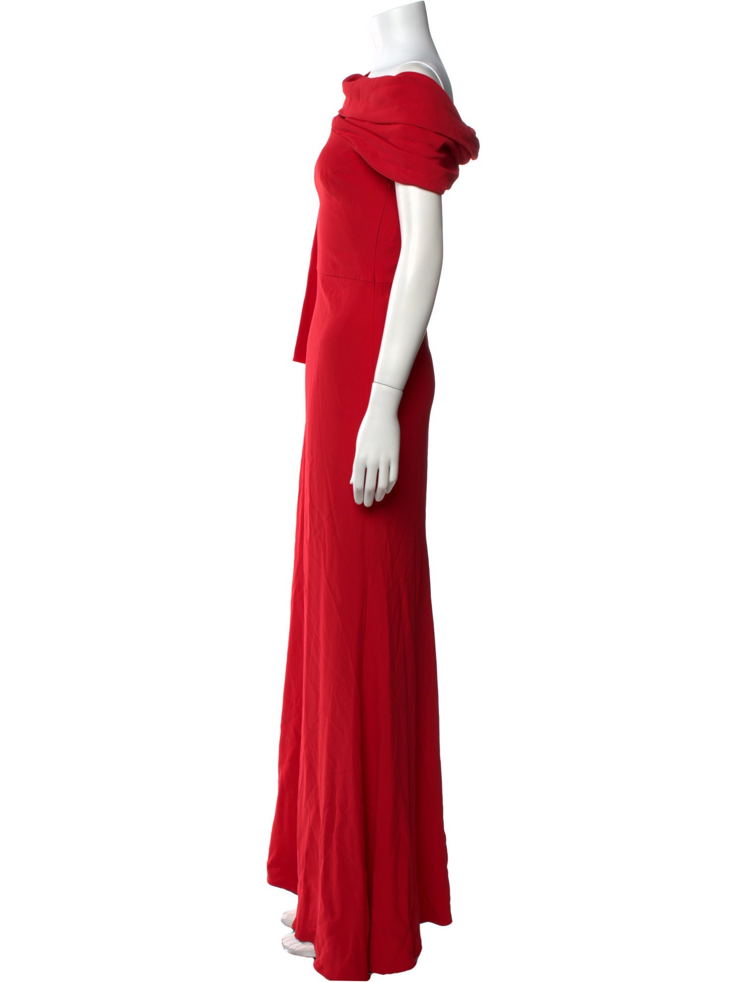Alexander McQueen Cowl Neck Long Dress