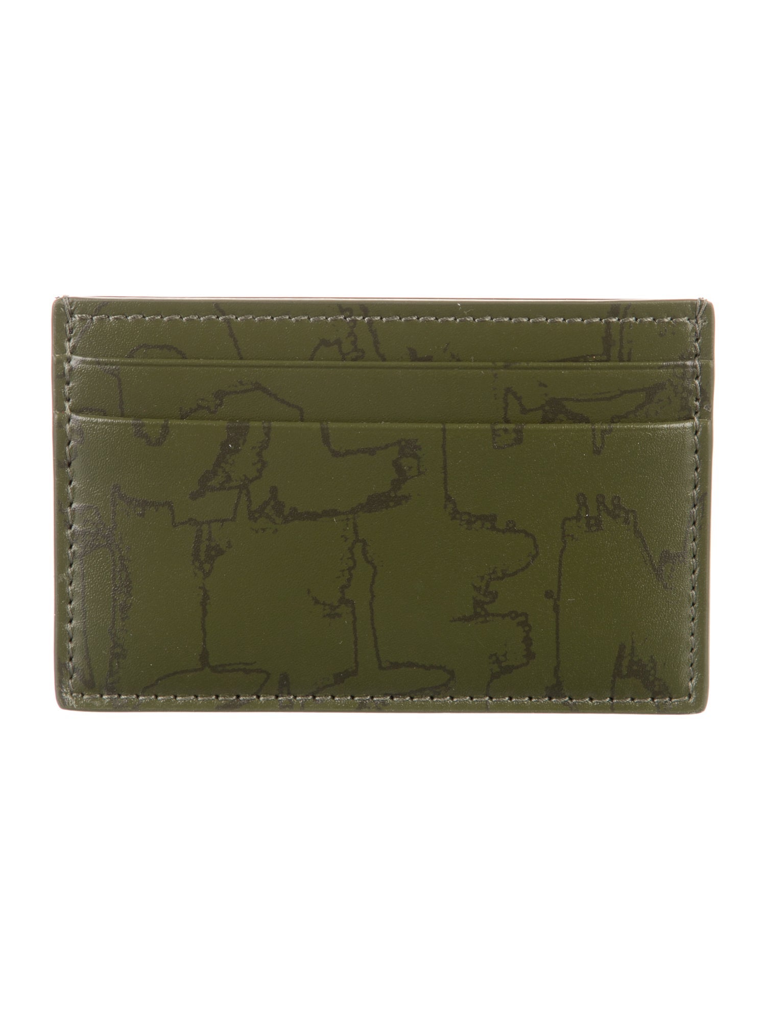 Alexander McQueen Leather Printed Card Holder