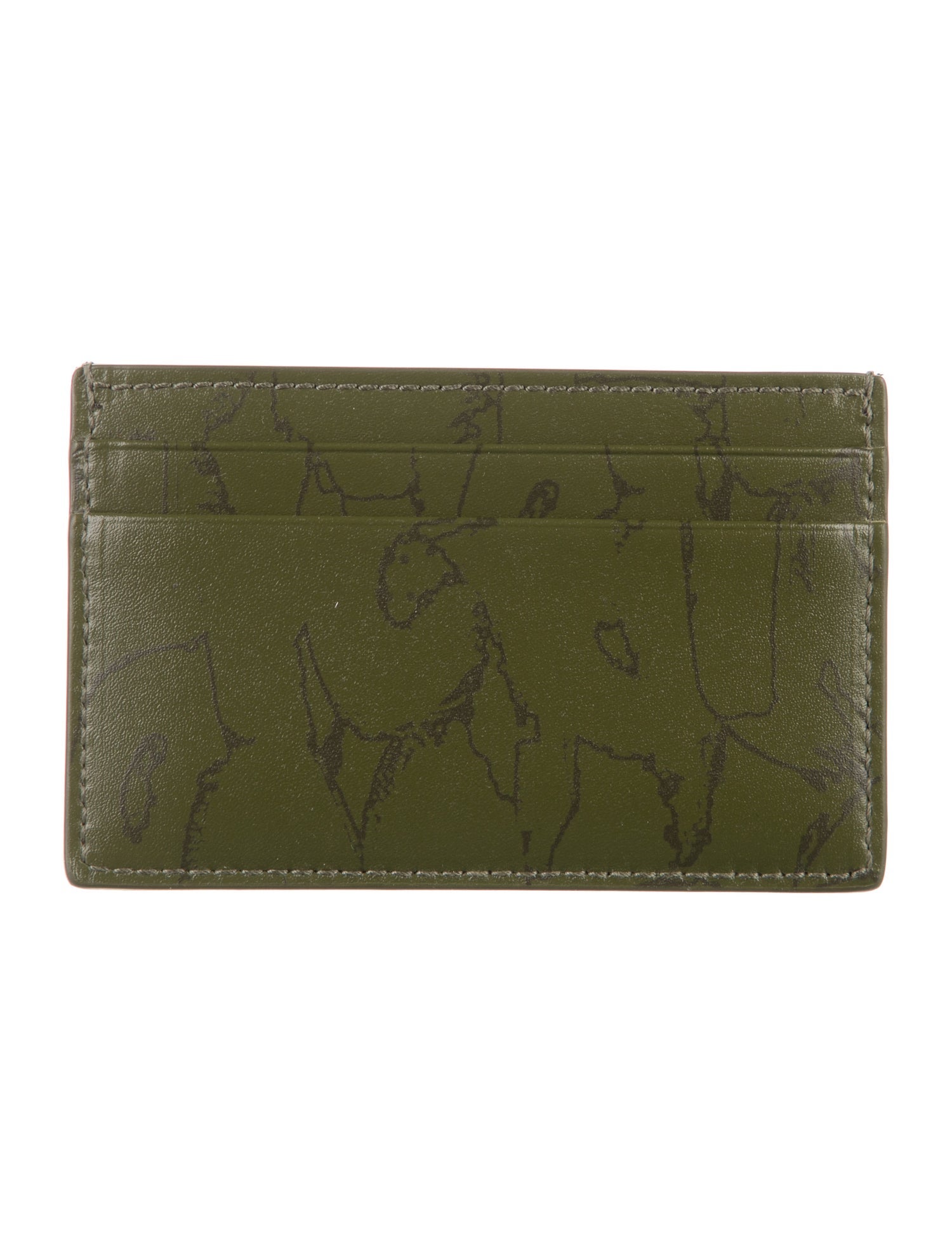 Alexander McQueen Leather Printed Card Holder