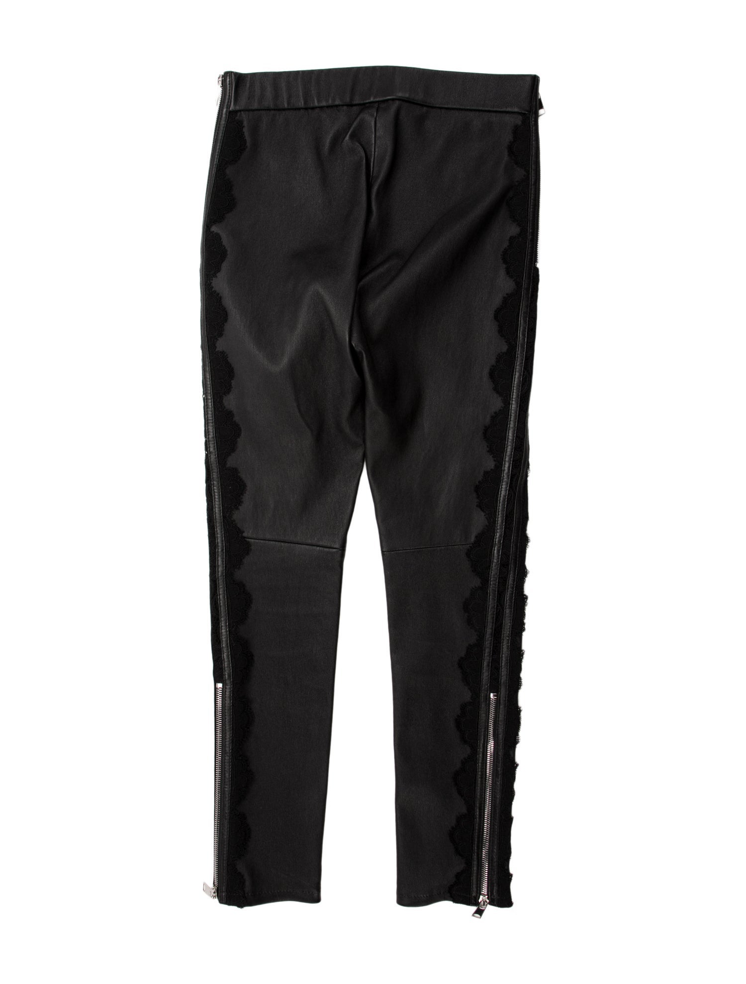 Alexander McQueen Lamb Leather Skinny Leg Pants