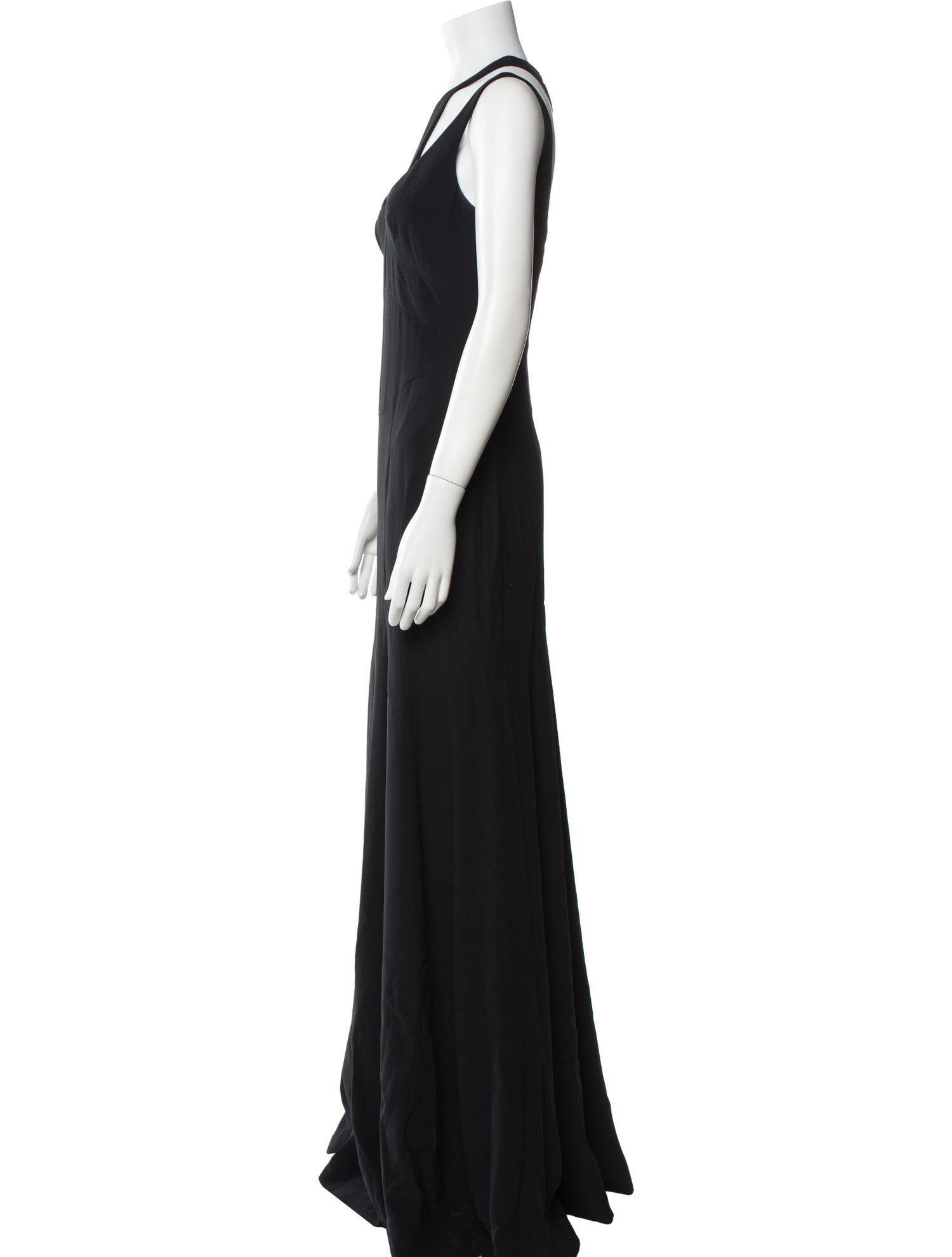 Alexander McQueen Scoop Neck Long Dress