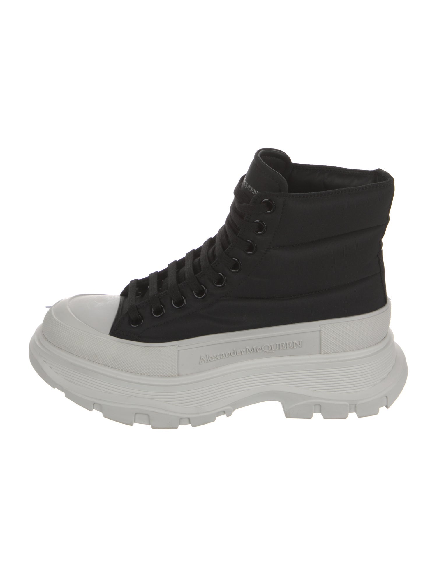 Alexander McQueen Rubber Colorblock Pattern Rain Boots