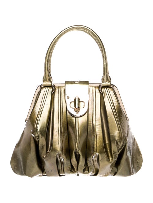 Alexander McQueen Patent Leather Top Handle Bag