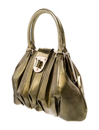 Alexander McQueen Patent Leather Top Handle Bag