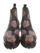 Alexander McQueen Leather Floral Print Chelsea Boots
