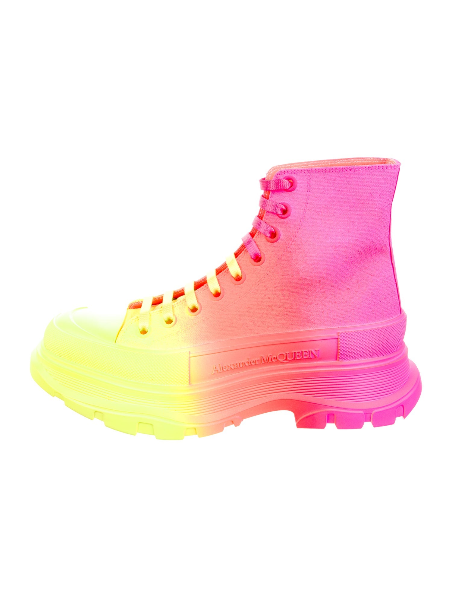 Alexander McQueen Rubber Tie-Dye Print Wedge Sneakers