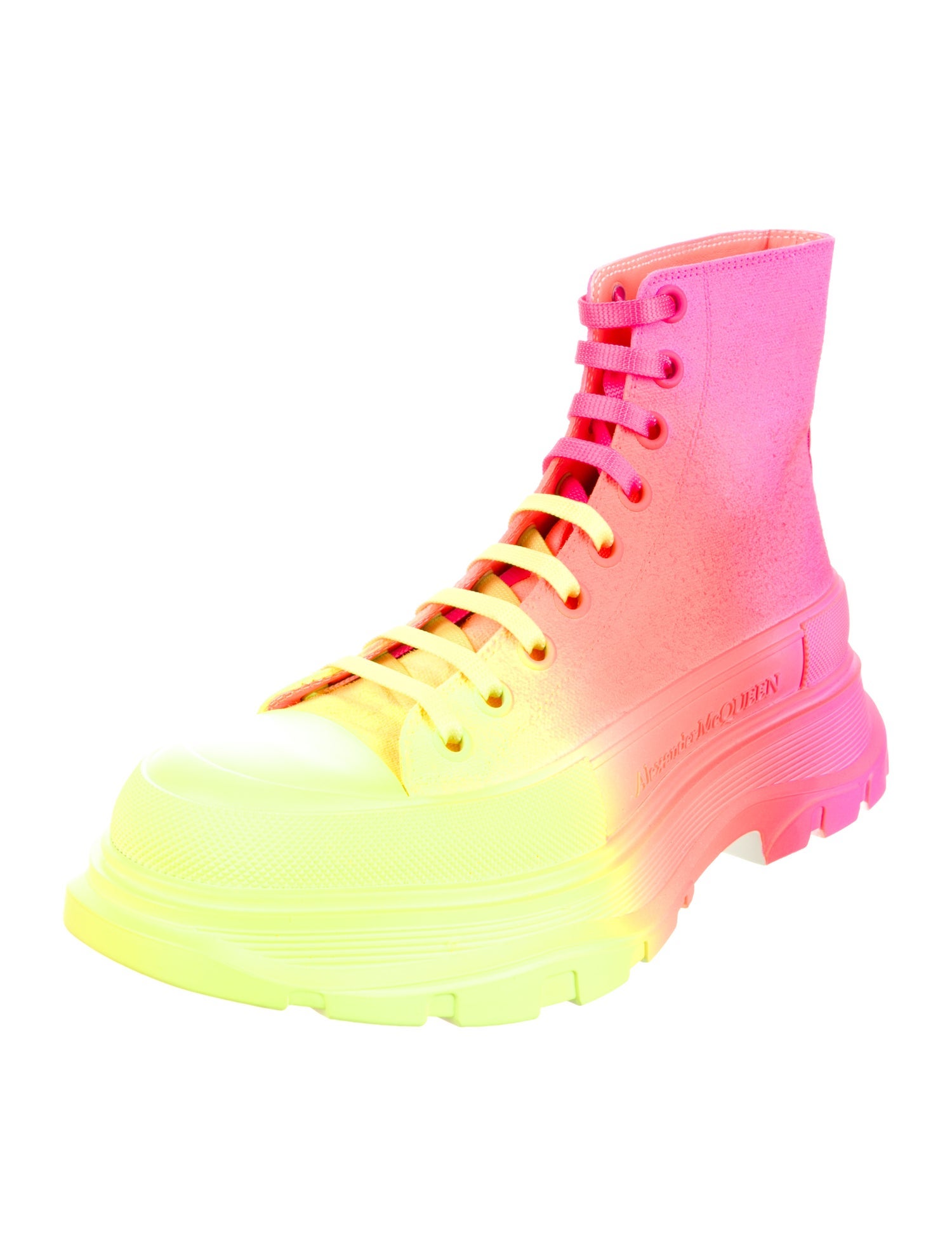 Alexander McQueen Rubber Tie-Dye Print Wedge Sneakers