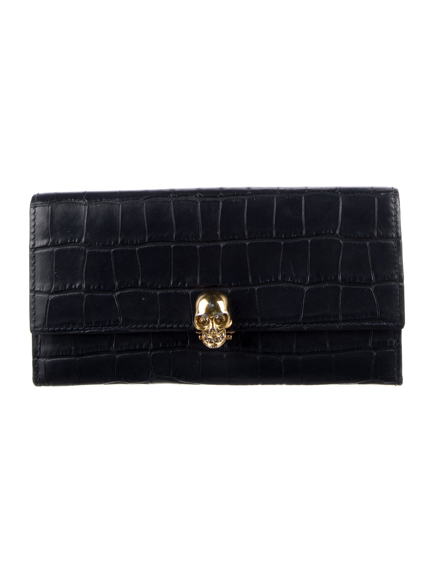 Alexander McQueen Embossed Leather Continental Wallet